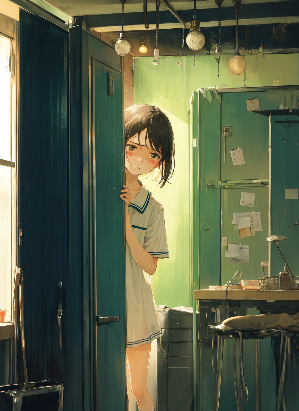 13094-1274511579-Desolate, downcast expression, dim lighting, dark environment, atmosphere of despair,1girl,.png